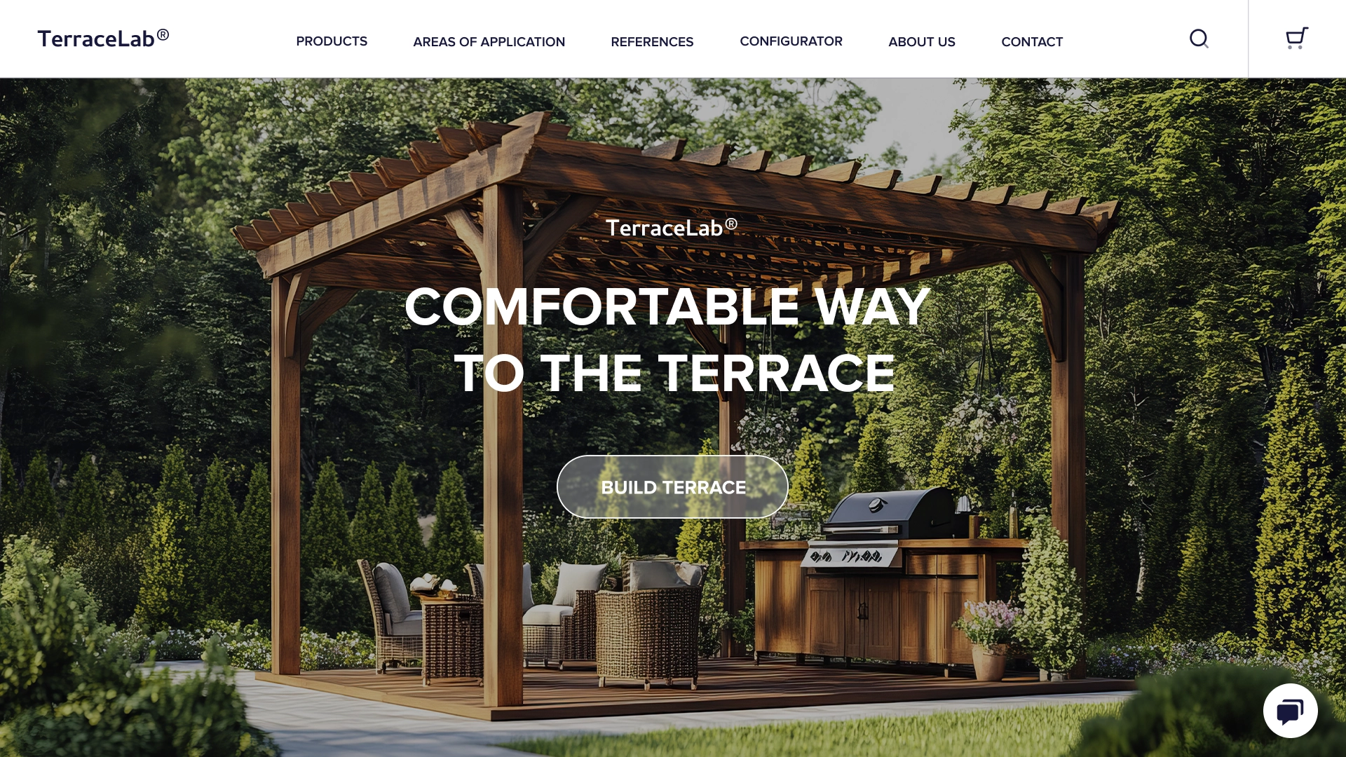 Implementing an individual online terrace constructor on the company's website to attract customers